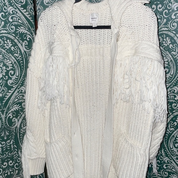 Anthropologie MAEVE FRINGED SWEATER cardigan live listing - Picture 11 of 12